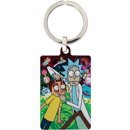 Rick And Morty Metal Keyring Image 1