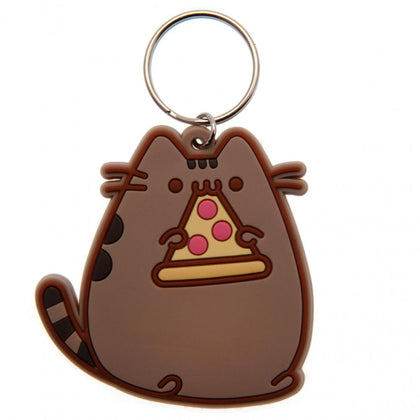 Pusheen Pizza PVC Keyring Image 1