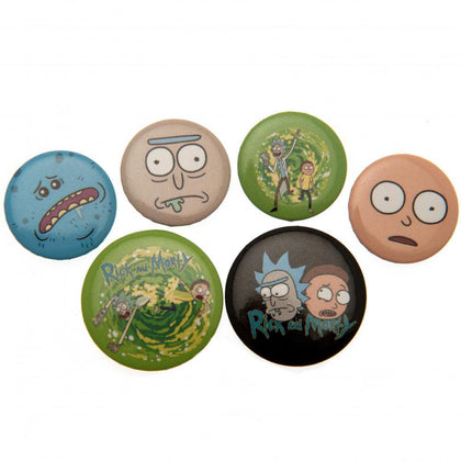 Rick And Morty Button Badge Set Image 1