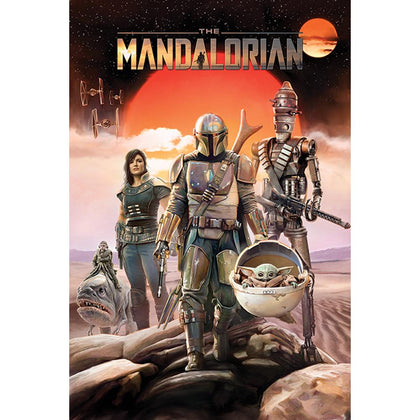 Star Wars The Mandalorian Group Poster Image 1