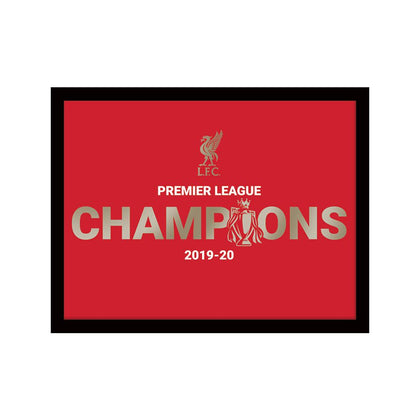 Liverpool FC Premier League Champions Framed Metallic Picture Image 1