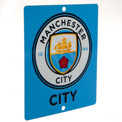 Manchester City FC Metal Window Sign Image 1