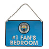 Manchester City FC No1 Fan Metal Bedroom Sign Image 2