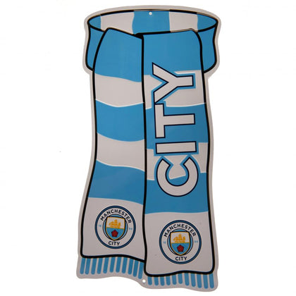 Manchester City FC Show Your Colours Metal Sign Image 1