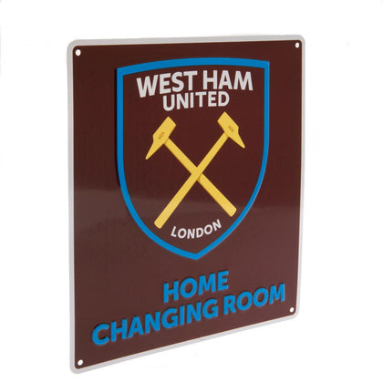 West Ham United FC Home Changing Room Metal Sign Image 1