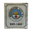 Manchester City FC Retro Logo Metal Sign Image 2