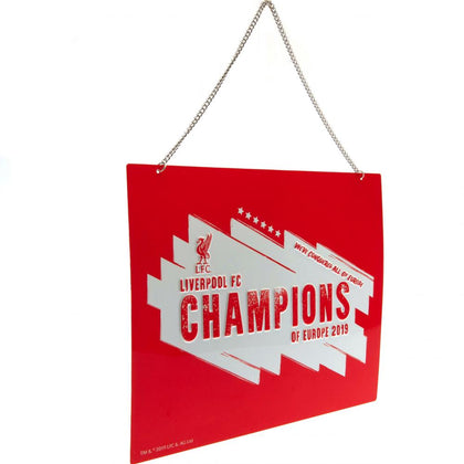 Liverpool FC Champions Of Europe Metal Sign Image 1