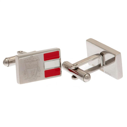 Liverpool FC Stainless Steel Stripe Cufflinks Image 1