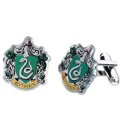 Harry Potter Slytherin Silver Plated Cufflinks Image 1