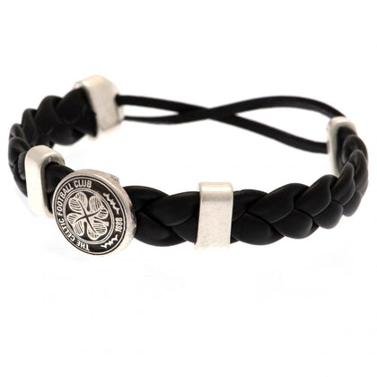 Celtic FC Stainless Steel PU Slider Bracelet Image 1