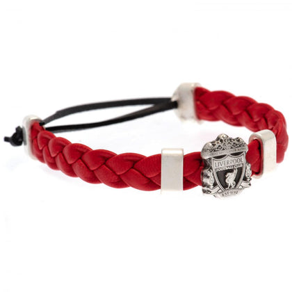 Liverpool FC Stainless Steel PU Slider Bracelet Image 1