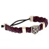 West Ham United FC Stainless Steel PU Slider Bracelet Image 1