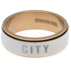 Manchester City FC Stainless Steel Bi Colour Spinner Ring Image 3