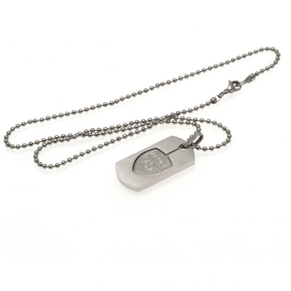 Arsenal FC Stainless Steel Dog Tag & Chain Image 1