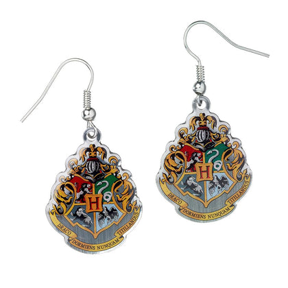 Harry Potter Hogwarts Silver Plated Earrings Image 1