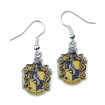 Harry Potter Hufflepuff Silver Plated Earrings Image 1