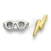 Harry Potter Lightning Bolt & Glasses Silver Plated Earrings Image 1