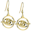 Harry Potter Time Turner Gold Plated Swarovski Earrings Image 1