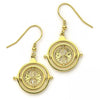 Harry Potter Time Turner Gold Plated Swarovski Earrings Image 2