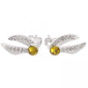 Harry Potter Golden Snitch Sterling Silver Swarovski Earrings Image 1