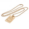 Liverpool FC Gold Plated Dog Tag & Chain Image 1