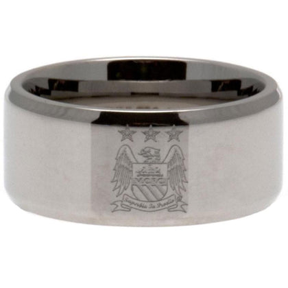 Manchester City FC Stainless Steel Band Ring Image 1