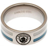 Manchester City FC Stainless Steel Colour Stripe Ring Image 1