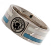 Manchester City FC Stainless Steel Colour Stripe Ring Image 2