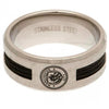 Manchester City FC Stainless Steel Black Inlay Ring Image 1