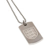 England Stainless Steel Engraved Dog Tag & Chain Image 2