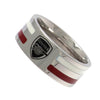 Arsenal FC Stainless Steel Colour Stripe Ring Image 2