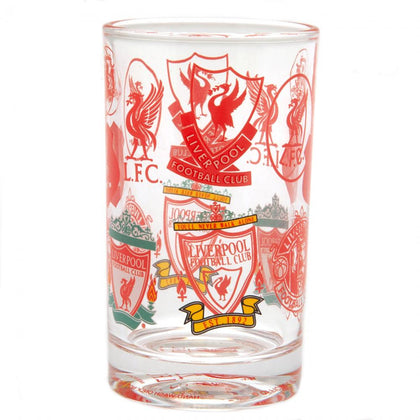 Liverpool FC Retro Crest Small Glass Image 1