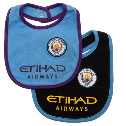 Manchester City FC Baby Feeding Bibs Image 1