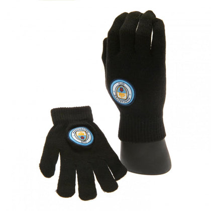 Manchester City FC Knitted Gloves Image 1