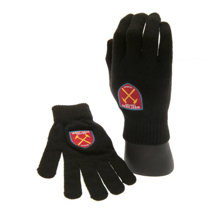 West Ham United FC Knitted Gloves Image 1